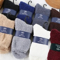 겨울 남자 두꺼운 보온 수면 양말 기모 안감 따뜻한 발목 덮개 실내 착용 방한
