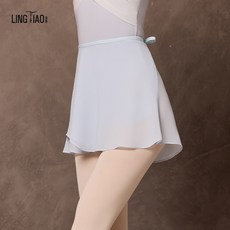 성인 여성 발레 미니치마 체조복 겉걸이 끈묶음 연습용 무용스커트