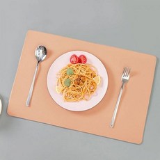 플레이팅 방수 식탁매트 가죽 사각 더테이블