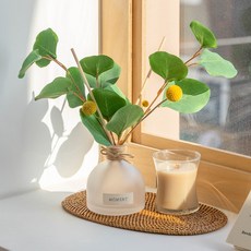 모먼트 골든볼 프리미엄 디퓨저 실내 방향제 선물 세트 쇼핑백 160ml, 런드리 시더우드 (오르페옹 향), 1개