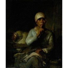 Woman and Child (Silence) 아트포스터 감성선물 밀레, 그림만(매트지), 21x25.27