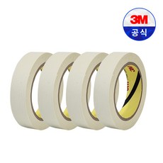 3M 마스킹 테이프 110 아이보리 40M 종이 페인팅 도색 보양 시공 인테리어 도장 20mm 4개