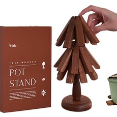 비비올레 원목 트리 냄비받침, 1세트