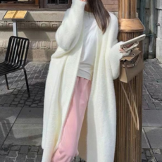 lady magic 女式寬鬆版型開衫長毛衣