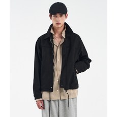 [블랙모먼트] 클래식 페이크 스웨이드 코어 집업 재킷 [블랙]