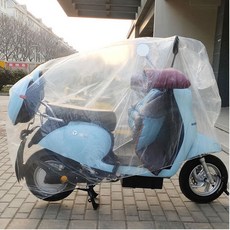 NW 오토바이 커버 투명 스쿠터 덮개 보호 먼지방지 비닐, E바이크투명커버 M, one