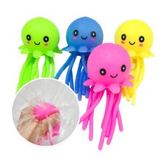 문어 말랑 물풍선 4종세트, 1세트, 옐로우+그린+핑크+블루