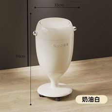 垃圾桶家用厨房2025新款卧室大容量轻奢高档高颜值带轮带翻盖纸篓, 通用
