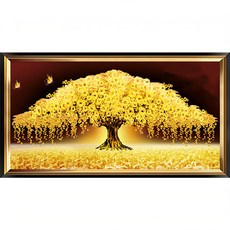 HEYEO 3D鑽石畫DIY套組, 65黃金招財金錢樹BH251, 1套