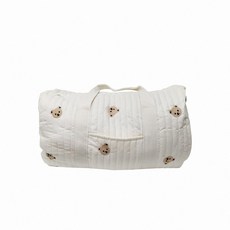 [上手家居] 純棉刺繡媽咪包, 行李包 刺繡小熊