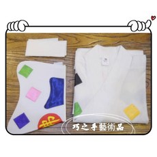 巧之手藝術品 訂做白色濟公衣含腰帶、濟公帽 (36補/72補/108補) 海青布 訂製服裝