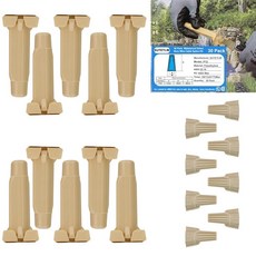 SUTETLW 30팩 방수 다이렉트 버리 와이어 케이블 스플라이스 키트 22AWG-10AWG 야외 씰 전기 너트 캡 터미널 커넥터 조경 조명 관개 밸브 습식 위치 설치용