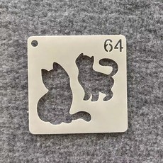 꽃 자연 동물 스텐실 도안 다회용 두꺼운 재사용, 1박스, 64