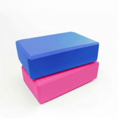 요가블럭 2종 세트 필라테스블럭 요가도구 필라테스 스트레칭 홈트 EVA, 1세트, 로즈 핑크 + 도저 블루