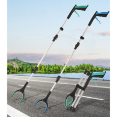 고강도 초경량 알루미늄 3단 접이식 작업용 집게, 1개, 블루