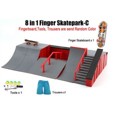 핑거보드판 플랫폼 세트 코스 장소 기물 연습장 트랙, 1개, 8c
