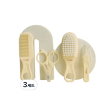 아가방 좋은 우리 아기 그루밍 빗 세트 58S066402, yellow, 3세트