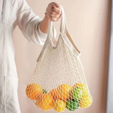 棉線編織漁網袋 韓版ins手提側背包 蔬菜購物收納包 沙灘草編包