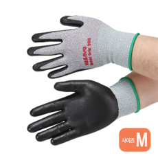 비츠온 장갑 NBR 사계절용 코팅 그레이트 그립 안전장갑 M, 1개, 검정색