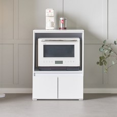 쉐도우 전자레인지 선반 다이 광파 오븐 렌지대 수납장 600, 화이트, 2단