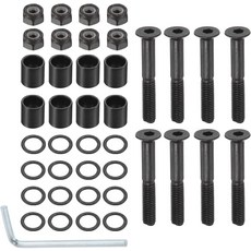 파티킬 스케이트보드 하드웨어 키트 책상 장착 나사 액슬 너트 육각 키 세트 트럭 휠용 와셔 스페이서 포함, 1.38"x0.35", 1개