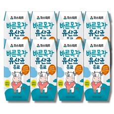 파스퇴르 바른목장 유산균 음료, 125ml, 8개