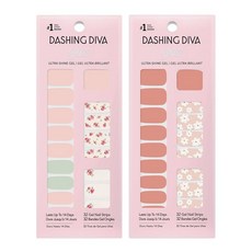 Dashing Diva 글로스 네일 스트립 번들 - 빈티지 플로럴 컬렉션 So Very Victorian & Heavens Gate UV 프리 흠집 방지 오래 지속되는 젤