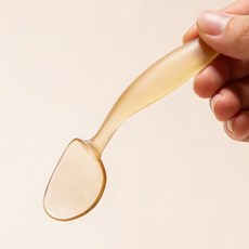 DFMEI 嬰兒輔食勺寶寶學吃飯訓練勺彎頭軟勺兒童餐具餵養勺子, 1個, 小頭勺:如圖