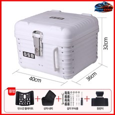모토싱크 오토바이 탑박스 가벼운 리어백 PP소재, 화이트