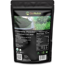 고 뉴트라 클로렐라 파우더 비타민 미네랄 제 포함 순수 그린 모든 자연 성분의 슈퍼푸드 크랙드 셀 비 비건, 16 Ounce (Pack of 1), 1개