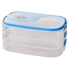 StarR 산리오 캐릭터 3단 다용도 만두 보관용기, 1개, 블루
