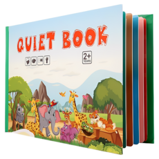 busy book 早教書 翻翻書 兒童專注力互動書 兒童繪本 卡通書 兒童安靜書, 動物