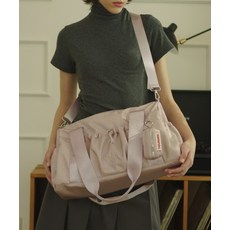 MASMARULEZ [파우치세트] glossy shoulder duffel bag_Lilac pink, 선택안함