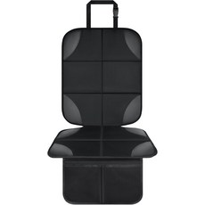 가죽 및 패브릭 시트용 시트 쿠션용 Siivton 카시트 프로텍터 메쉬 포켓 2개 미끄럼 방지 백킹 차량용 반려동물 2팩, Two Pack, Black