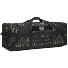 SunForMorning 125L 여행용 엑스트라 라지 더플 백 - 캠핑 장비 여행 보관 텐트 스포츠 장비를 위한 여러 포켓이 있는 튼튼한 블랙 CM