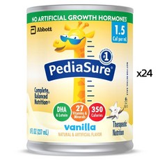 애보트 페디아슈어 1.5cal 바닐라맛 액상 영양 드링크 237ml 캔 24개입