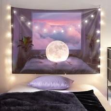 이즈코리아 무드플레이 패브릭포스터 6종 택1 풍경 자연 감성 배전함 가림막 벽장식 가리개 대형포스터 천포스터, 쉬폰-트와일라잇