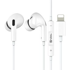 8핀 인이어 스테레오 이어폰 애플/아이폰, 블랙, 블랙