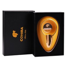 COHIBA 單支水滴形雪茄煙灰缸 台灣公司貨 陶瓷便攜菸灰缸 雪茄配件, 黃色, 1個
