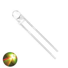 3mm 고휘도 컬러풀패스트 10개 키캡 수리용 레인보우 LED 램프 2핀 3파이 다이오드 DIY 전자부품 빠른변환