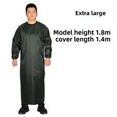 방수 내유성 긴 소매 앞치마 작업복 남여 산성 알칼리 애완 동물 미용실, 31 Army Green extra large