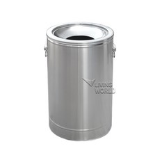 리빙월드 홉바형스텐휴지통 80L (385x680) /원형스텐휴지통, 홉바형, 1개