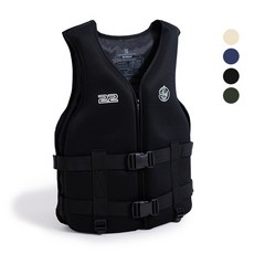 SUB22 네오플렌 구명조끼 부력보조복 라이프자켓, 블랙