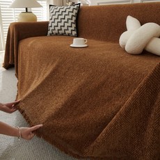 라비드엘 해링본 사계절 쇼파 커버, 1개, 브라운