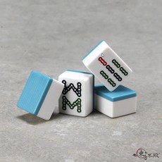 東方不敗 尊品竹絲手打麻將 34mm, 藍灰, 1個