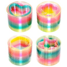 매직펄 레인보우 원형+모양 칼라링 4가지 모양링 포함 12개입, 1개