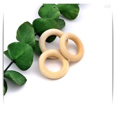 나무 원형링 베이지 3cm 마크라메 매듭공예 DIY 악세서리 인형소품용, 오십개입 x1봉
