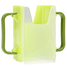 瑞億生活 摺疊杯架 防灑牛奶盒托架, 1個, 綠色