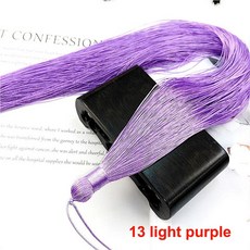 1Pcs 50CM 폴 리 에스테 르 실크 비즈 술 프린지 브러시 Tassels 공예에 대 한 트림 DIY 쥬얼리 찾기 embellilish 커튼 액세서리, 13 light purple, 1개