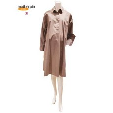 마더피아 [와코루 마더피아] 반오픈셔츠면 임신전후원피스ROP2030 DB 3011120